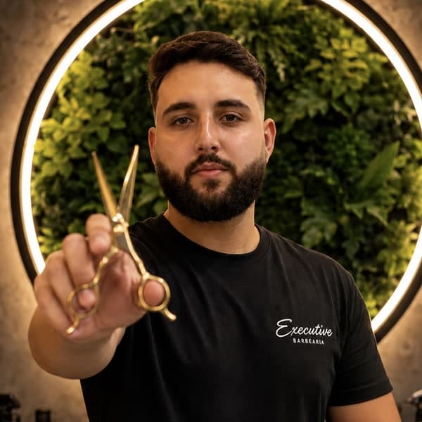 Matheus, barbeiro da Barbearia Executive